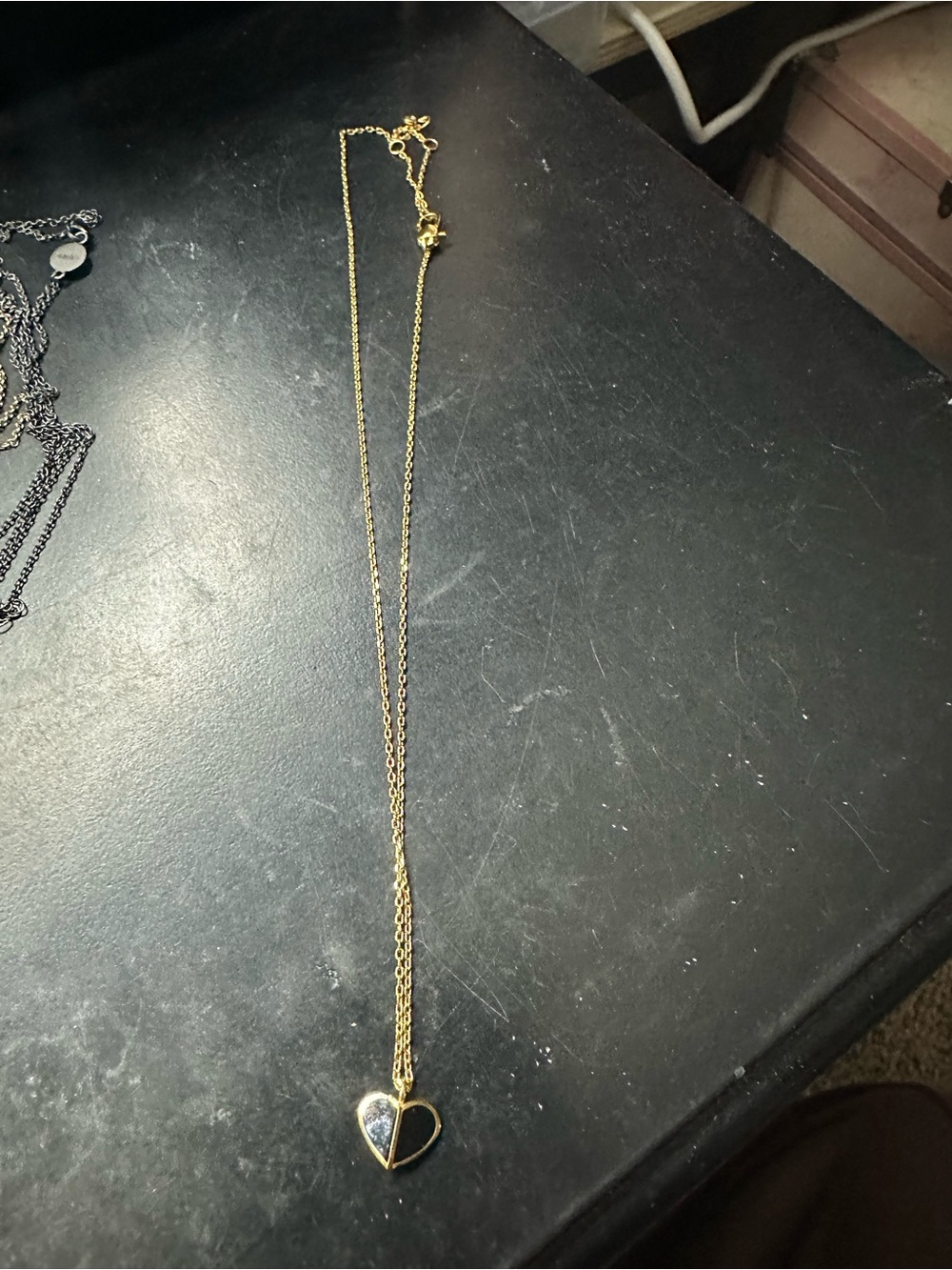 kate spade Gold Split-Heart Pendant Necklace